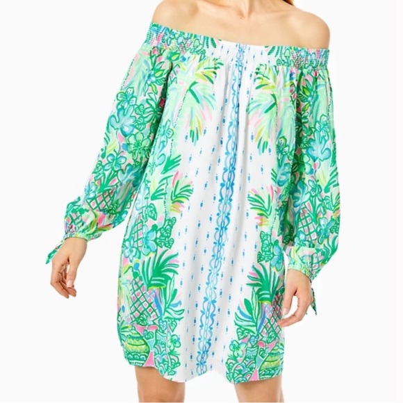 Lilly Pulitzer Dresses & Skirts - Lilly Pulitzer Mary Ellen off the shoulder dress XXS dress